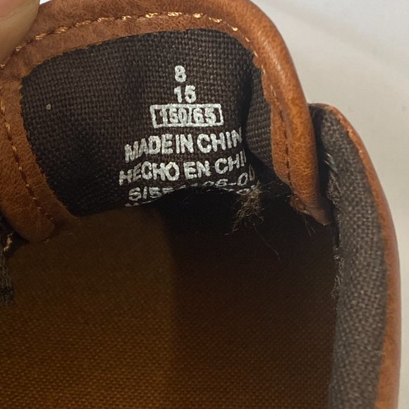 Old Navy Baby Leather Boot Size 8 (LIKE NEW) - Picture 5 of 6